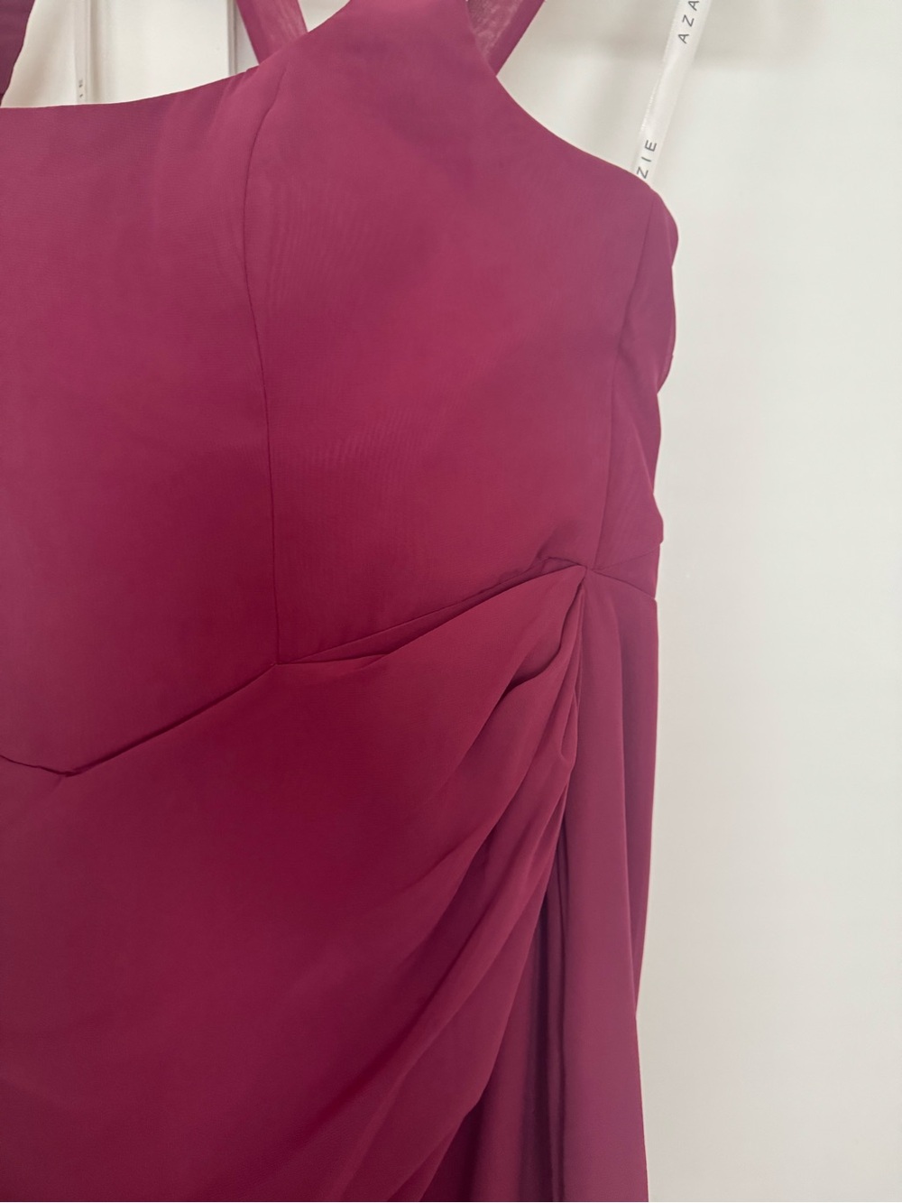 Azazie Mero Mulberry Square-Neck Dress - Picture 13 of 15